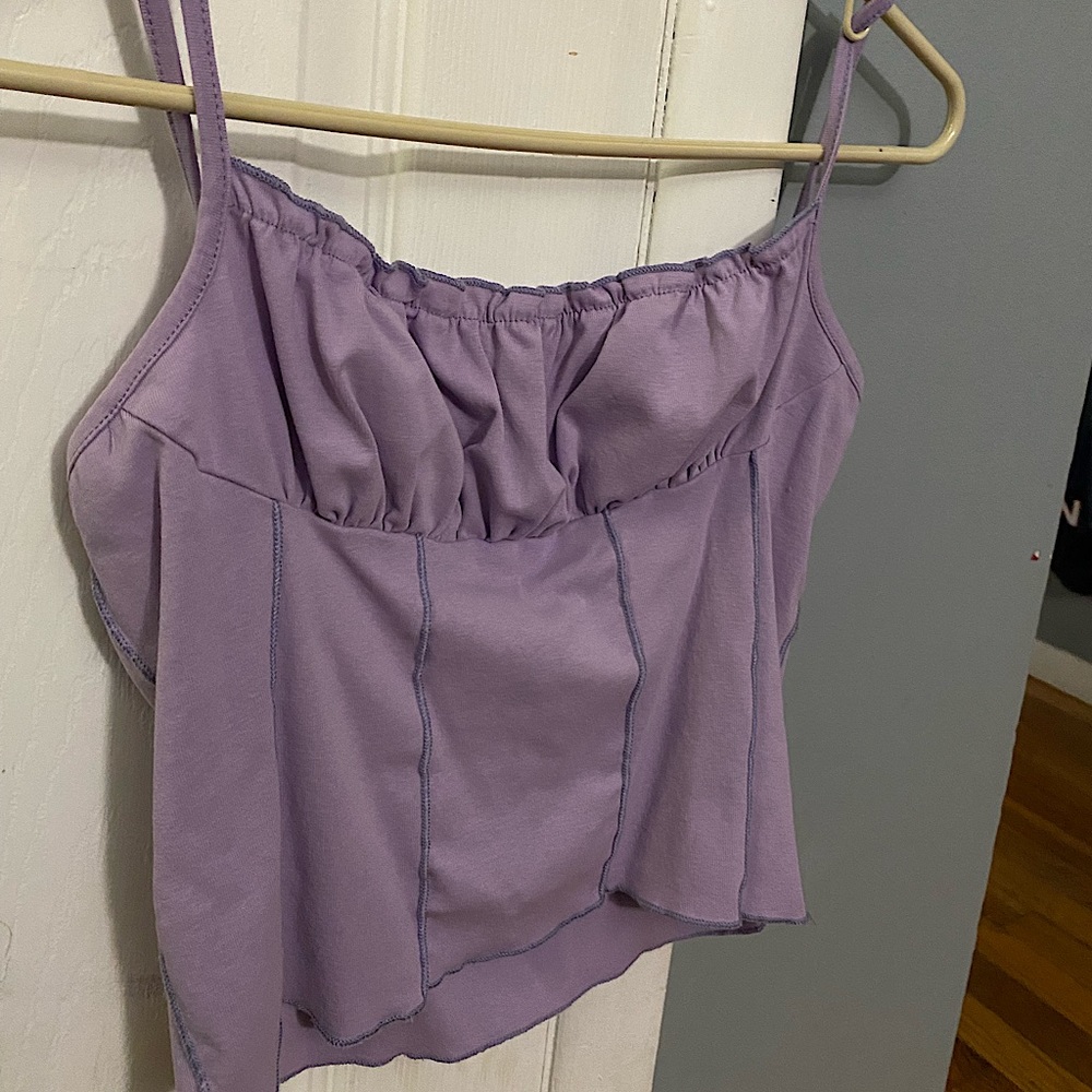 Purple crop top